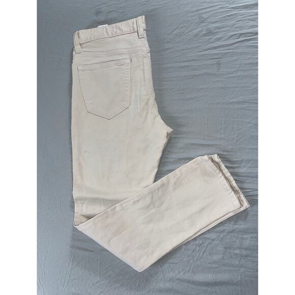 Banana Republic Traveler Slim Fit Sateen 5-Pocket Jeans. Ivory, Men's 32X30. GUC - Picture 2 of 9